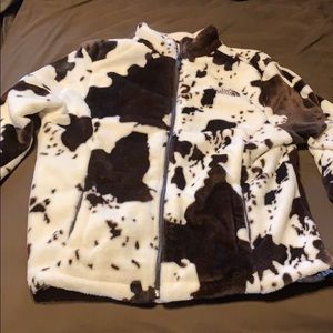 Cow Print/Cowhide Fleece Jacket